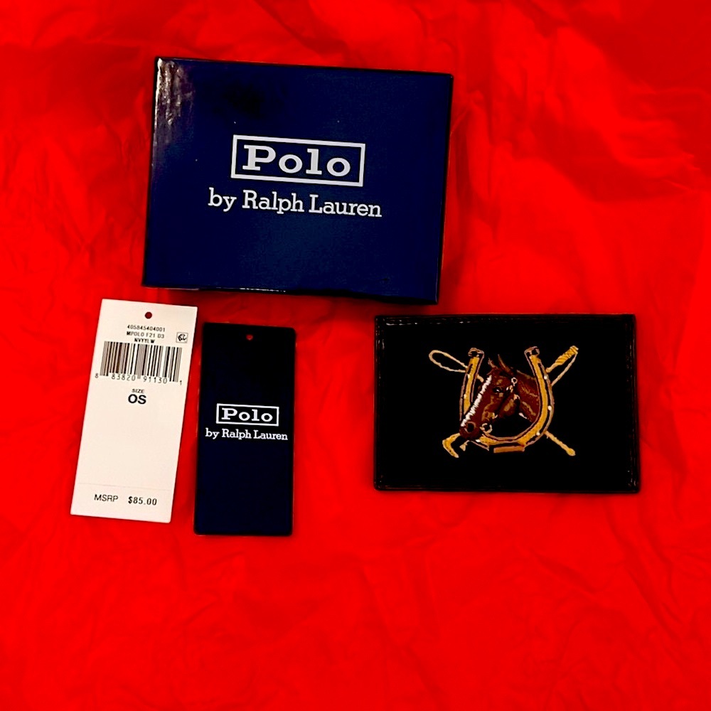 NWT Polo Ralph Lauren Wallet Needlepoint Horse